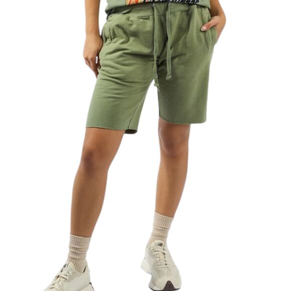 LA DETRESSE Blaze cut off Bermuda comfy athleisure red sweat shorts Size S NEW - Picture 3 of 6